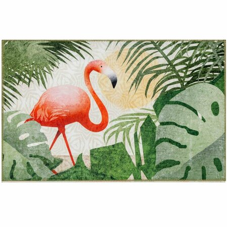 DECORACION 22 x 32 in. Havana Flamingo Rectangle Accent Rug, Multi Color DE2410677